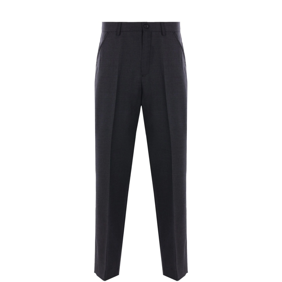 pressed-crease trousers