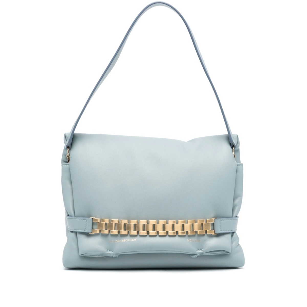 Puffy Chain leather clutch bag