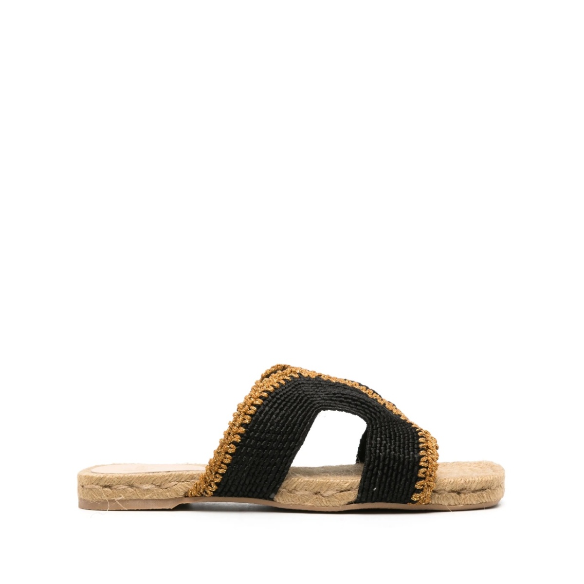 Pura lurex flat sandals