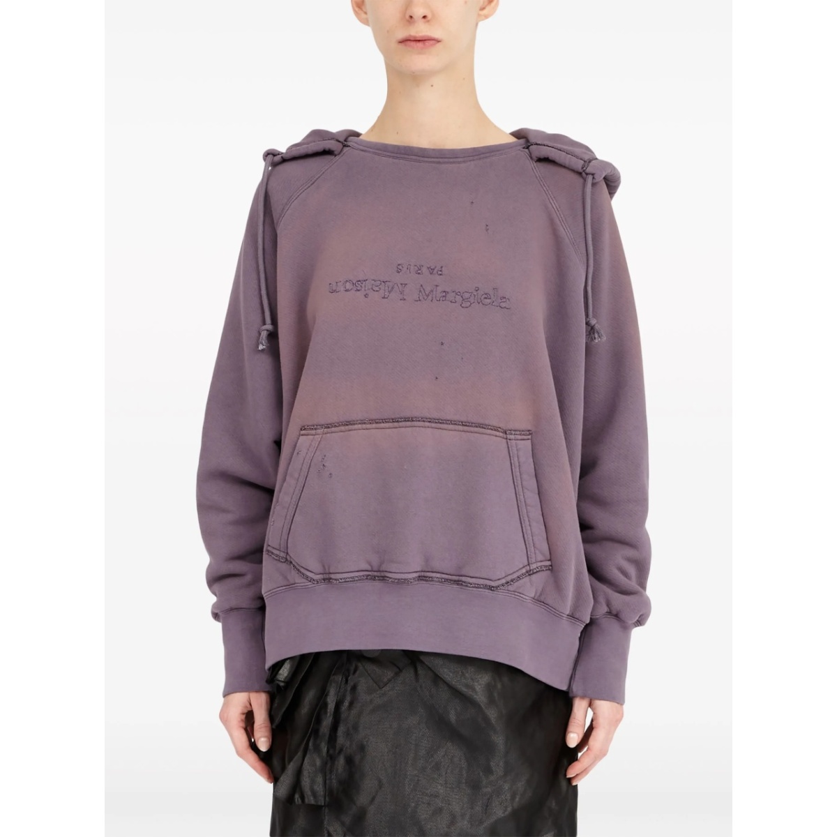 reverse-logo cotton hoodie - Img 2