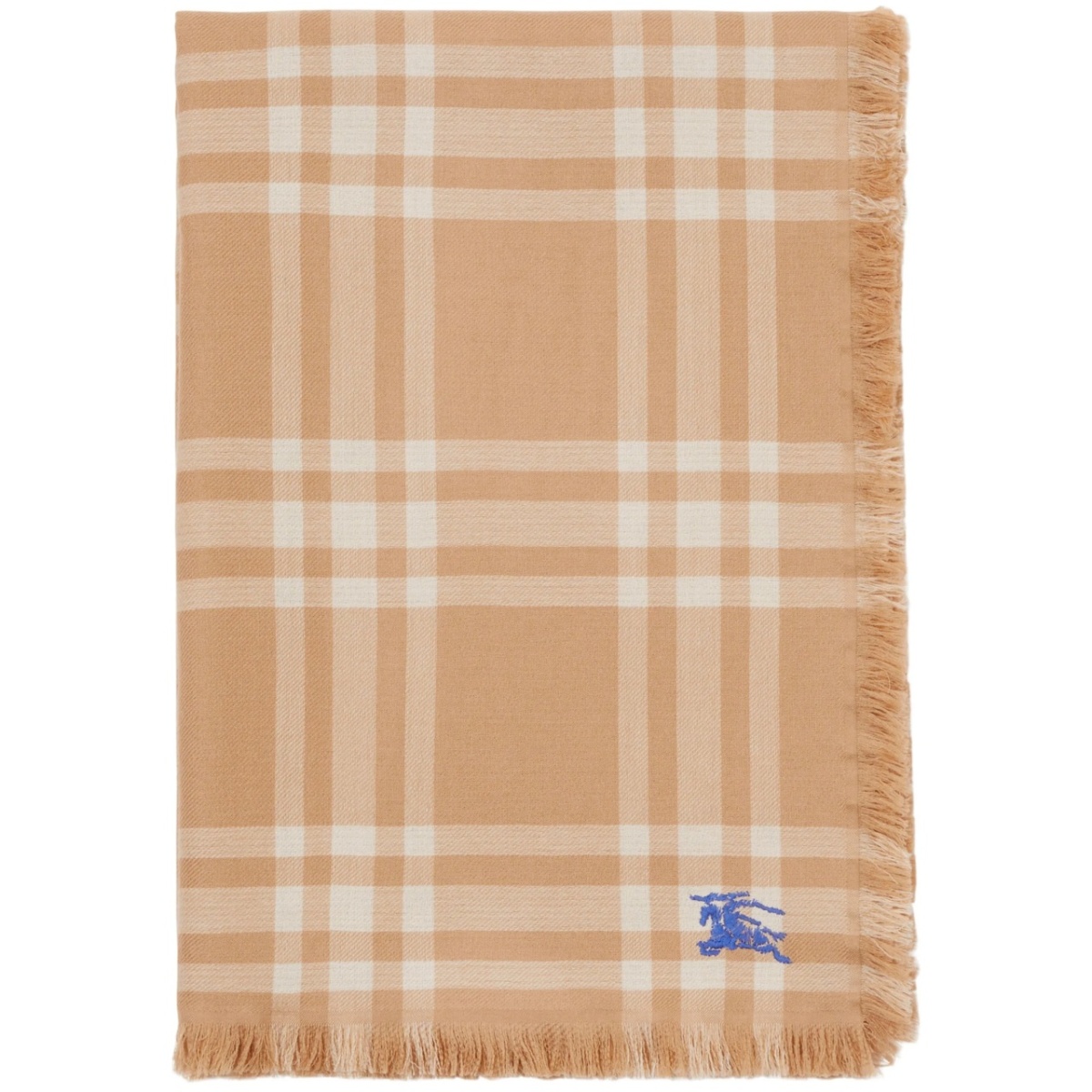 reversible check-pattern scarf