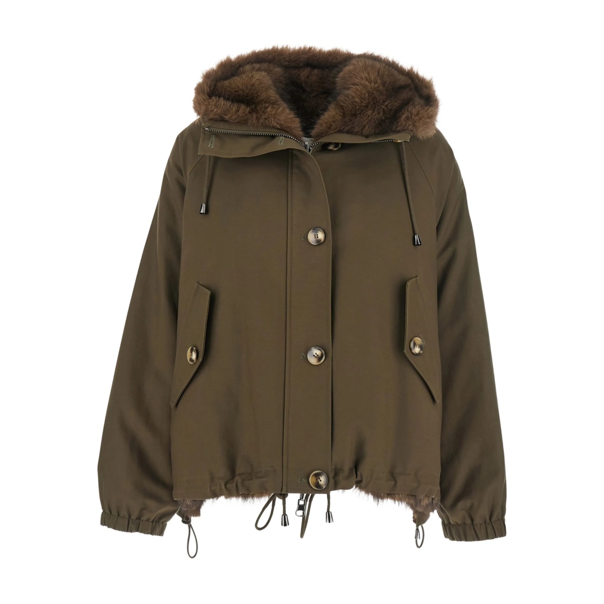 reversible hooded parka
