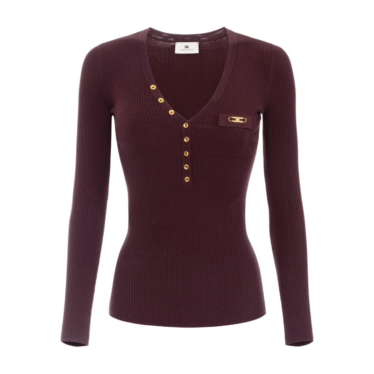 ribbed button top