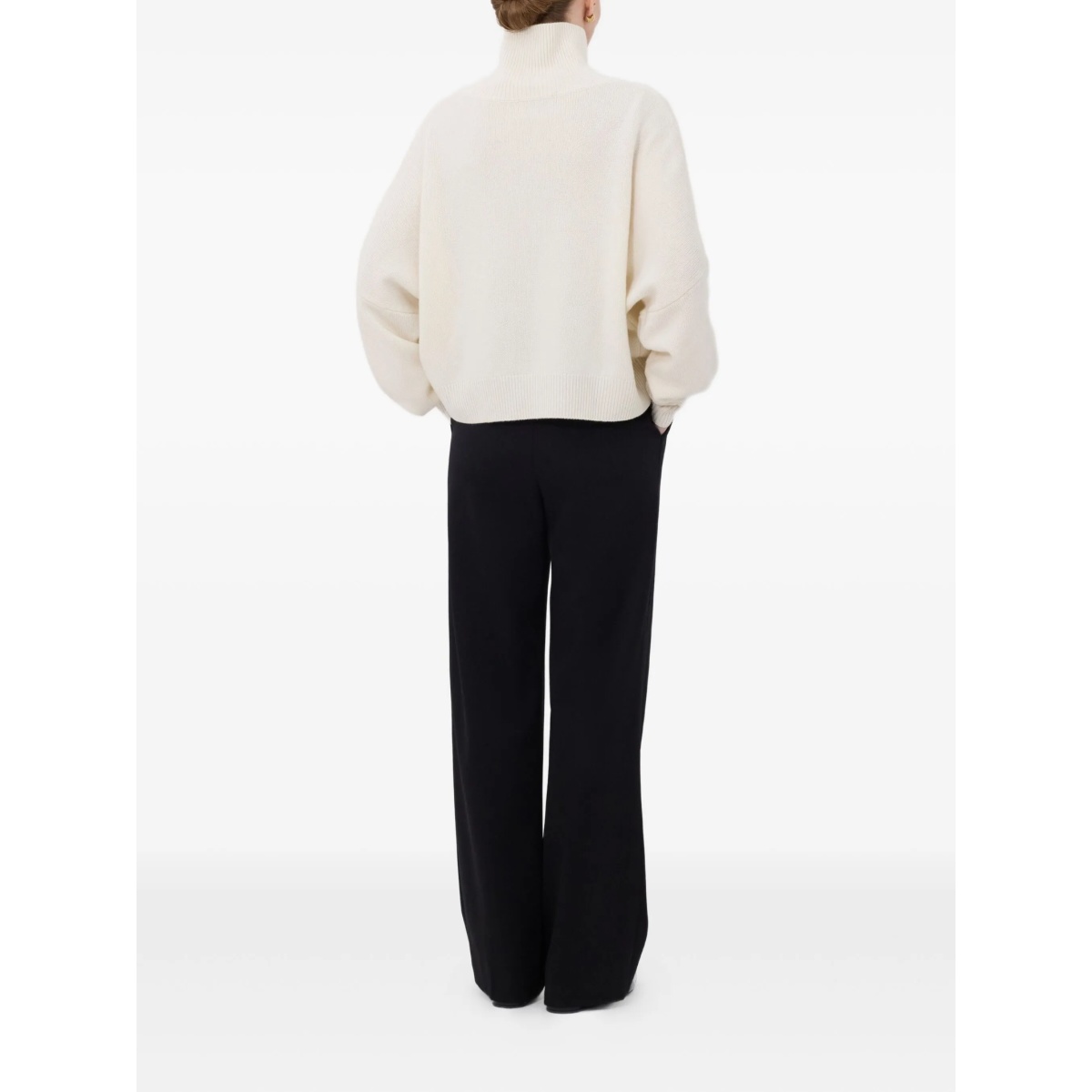 ribbed-collar cashmere sweater - Img 2