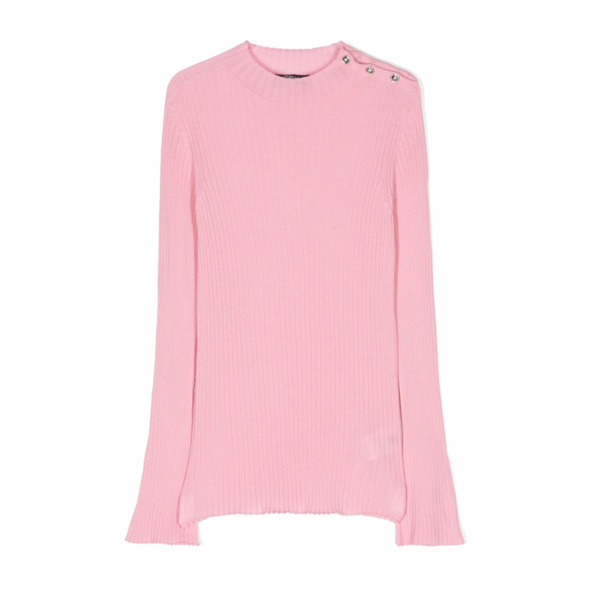 ribbed-knit side-button jumper