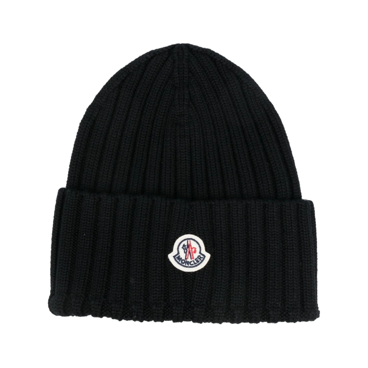 ribbed-knit virgin wool beanie