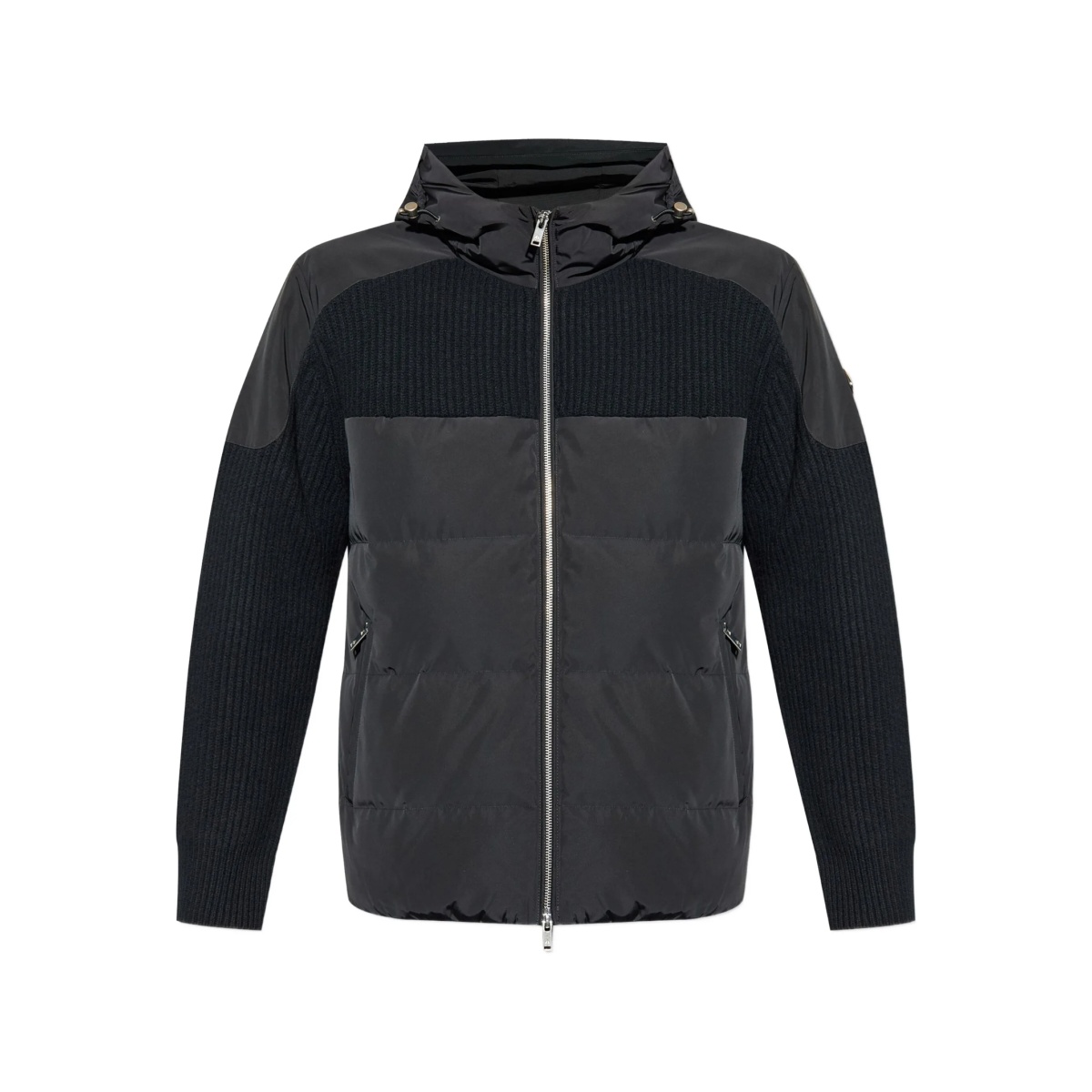 ribbed-panel quilted padded jacket