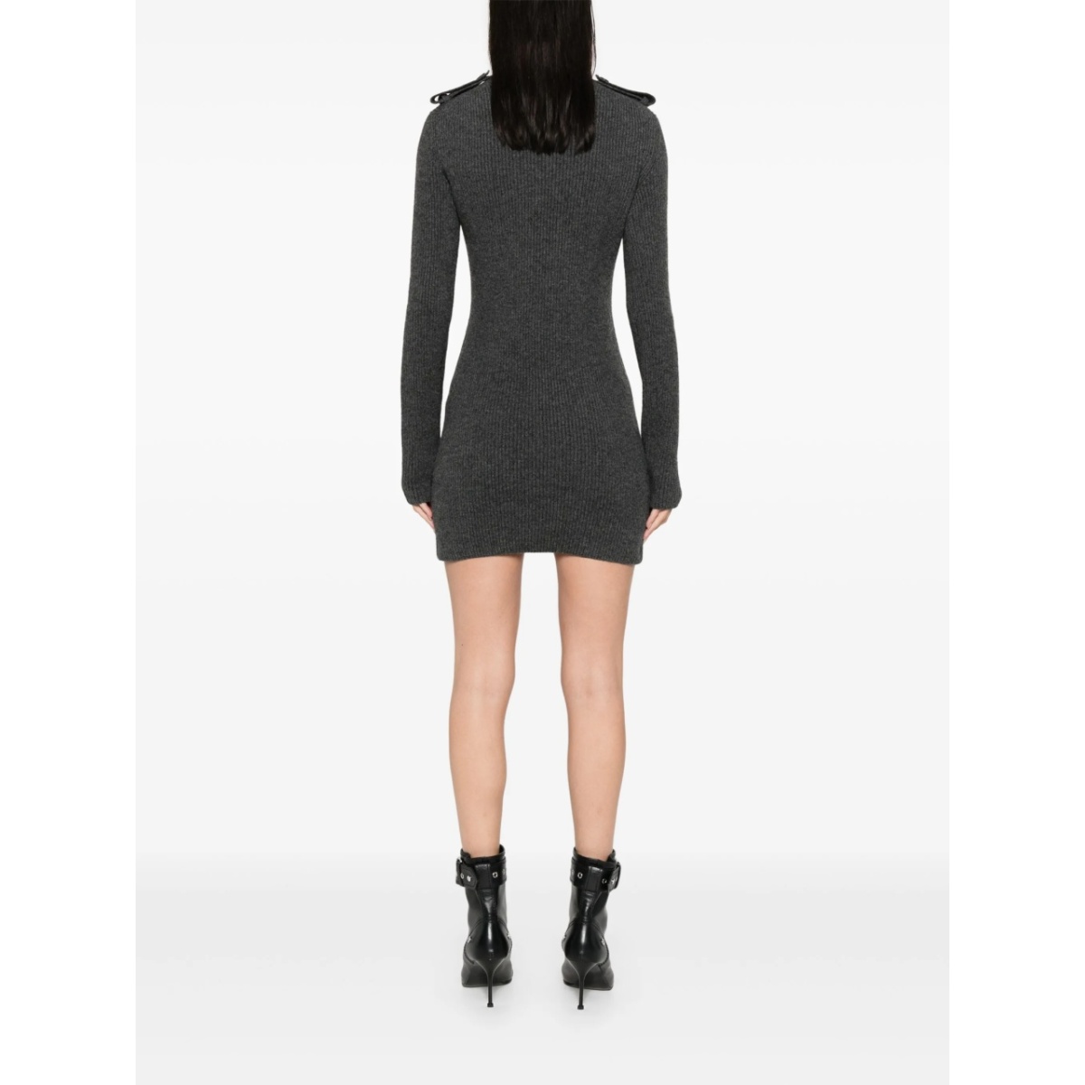 ribbed roll-neck mini dress - Img 4