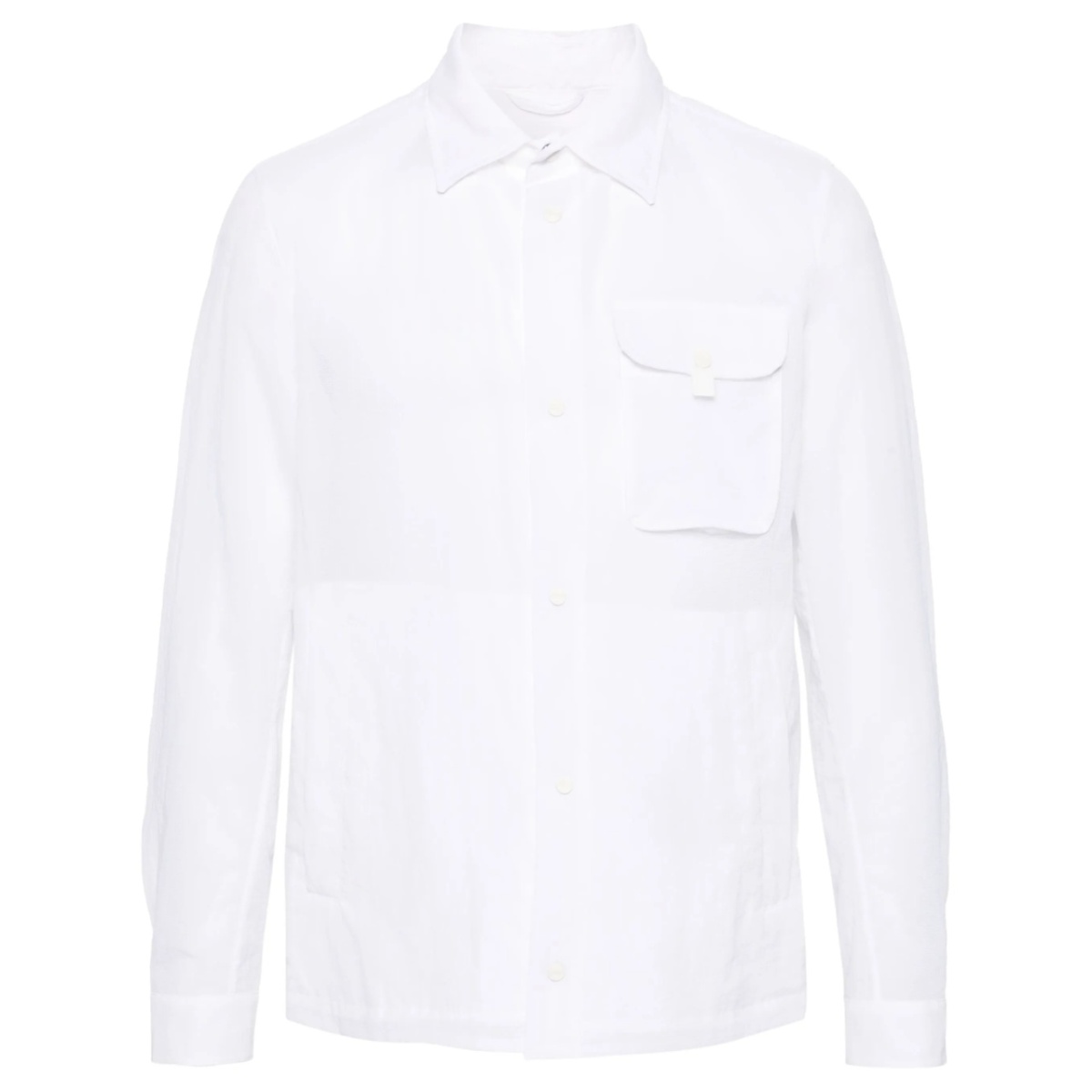 ripstop semi-sheer shirt jacket