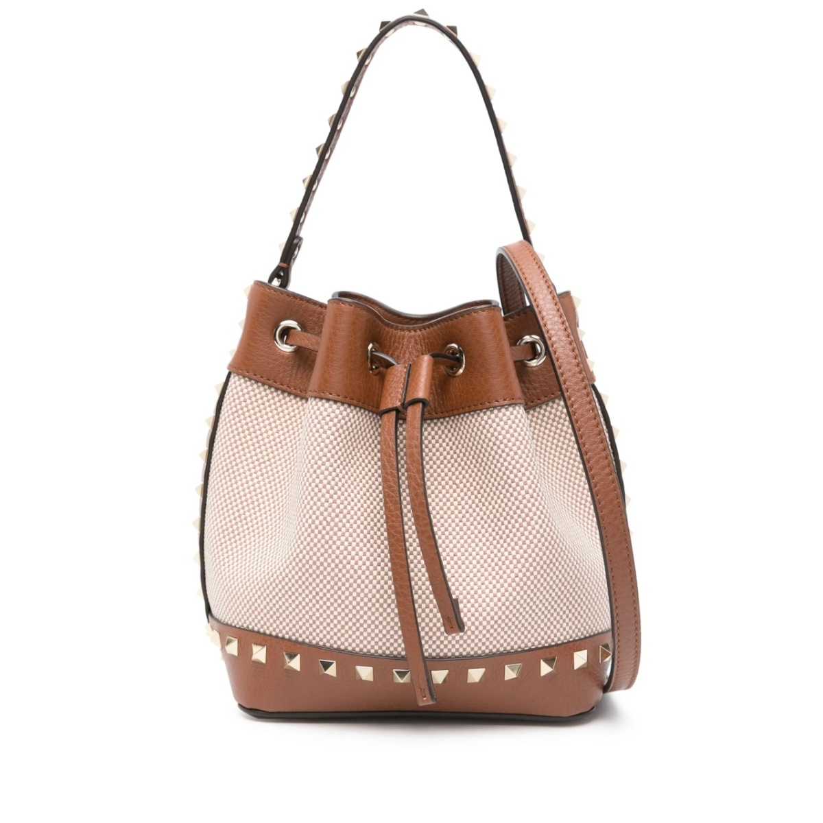 Rockstud-detail bucket bag