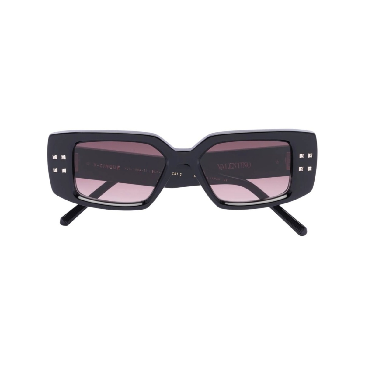 Rockstud rectangle-frame sunglasses