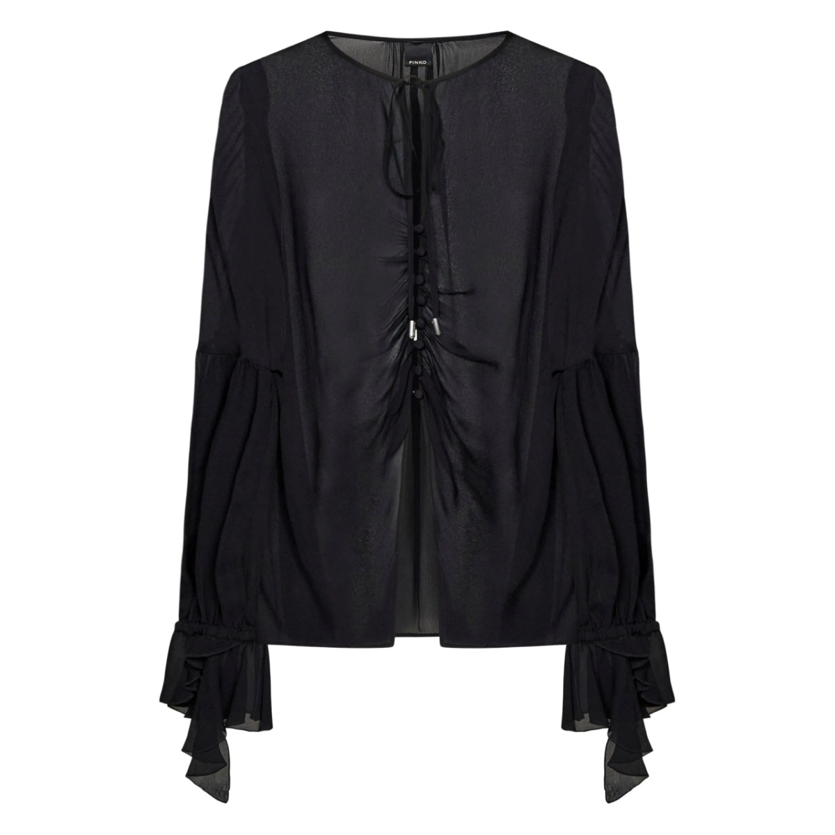 ruched-front blouse