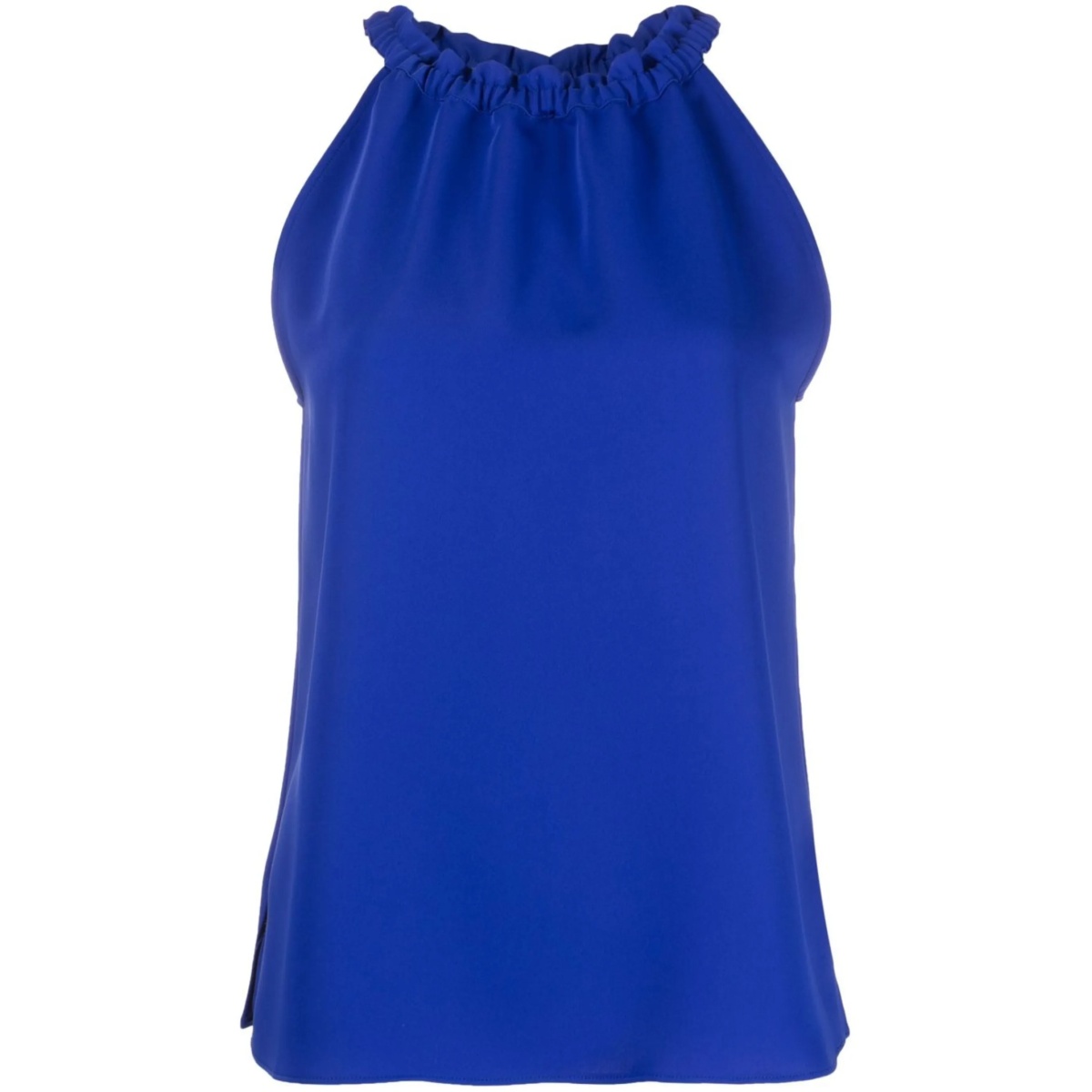 ruched sleeveless blouse