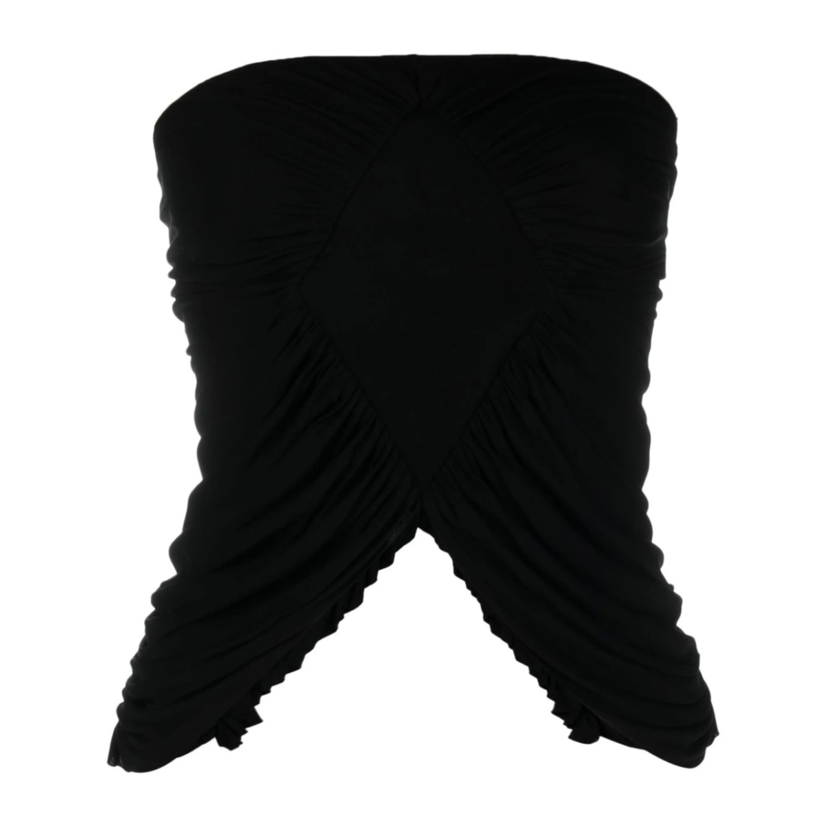 ruched strapless top