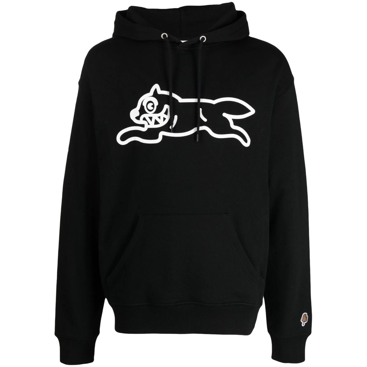Running Dog rib-trimmed hoodie