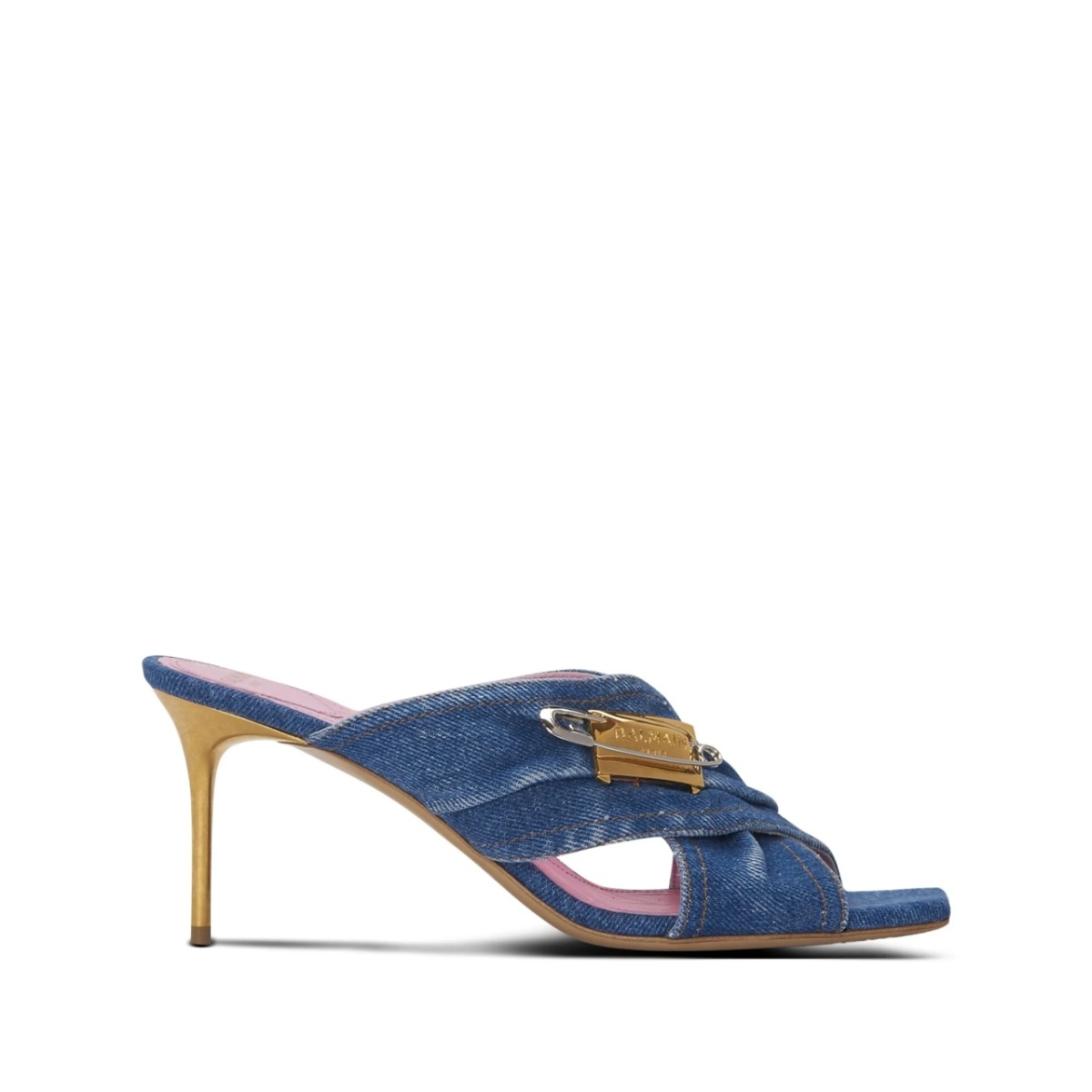 saftey-pin denim mules