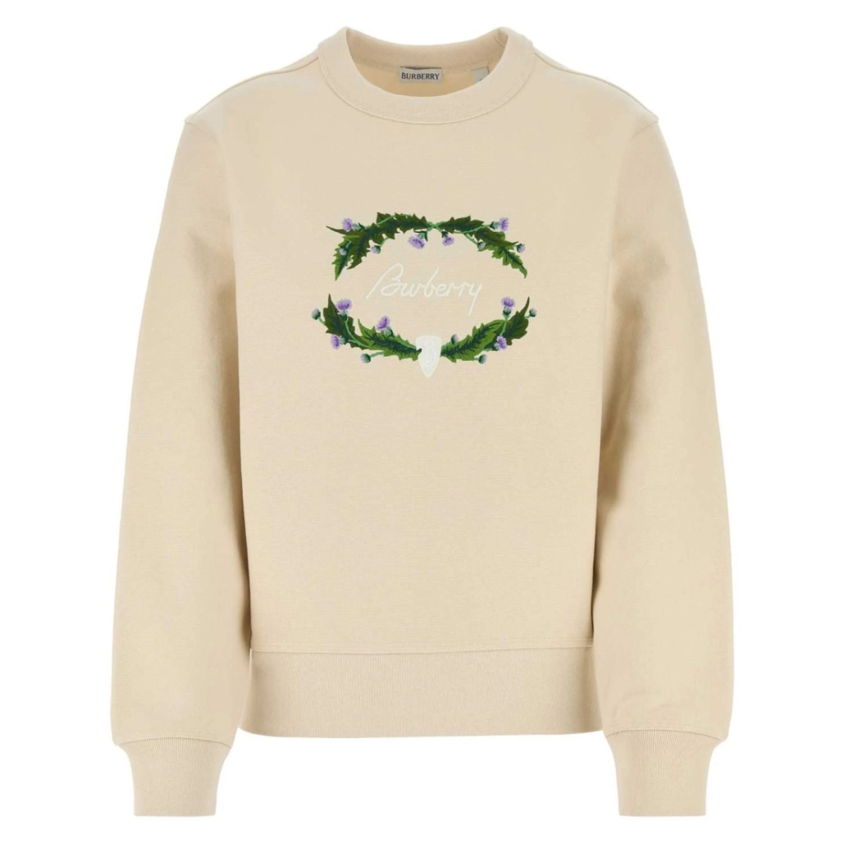 Sand cotton blend sweatshirt