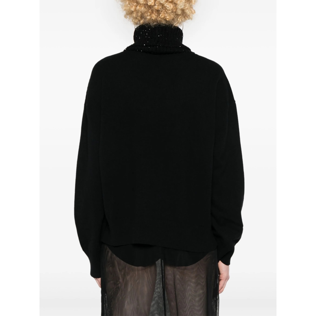 sequin-embellished knitted jumper - Img 4