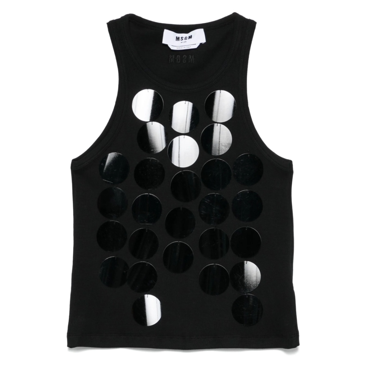 sequin-embellished tank top
