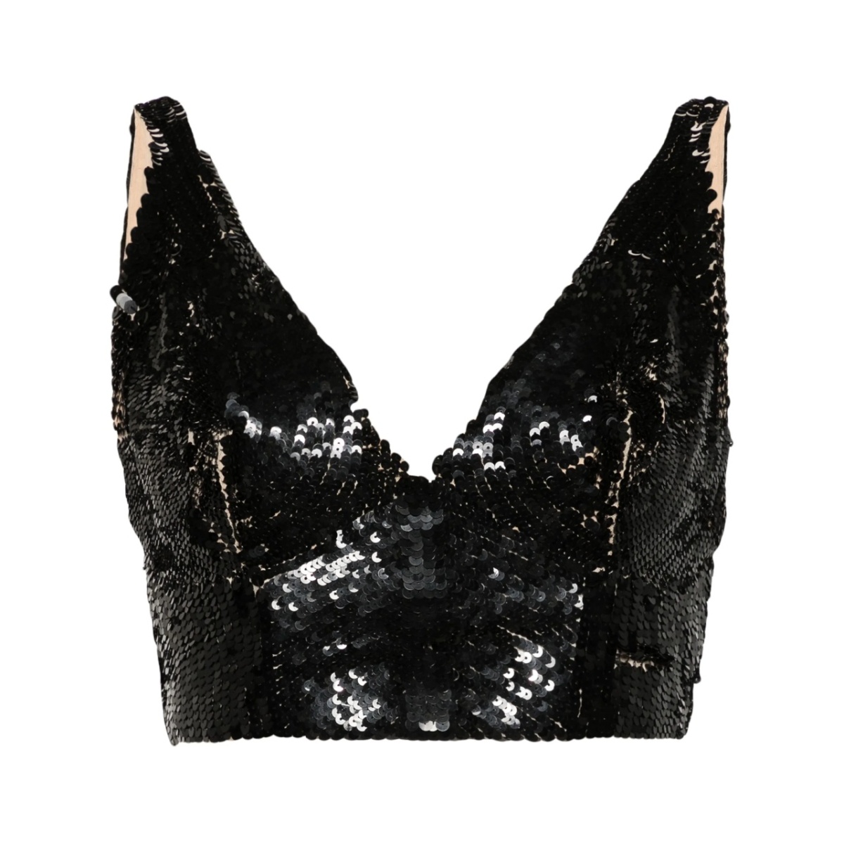 sequinned crop top