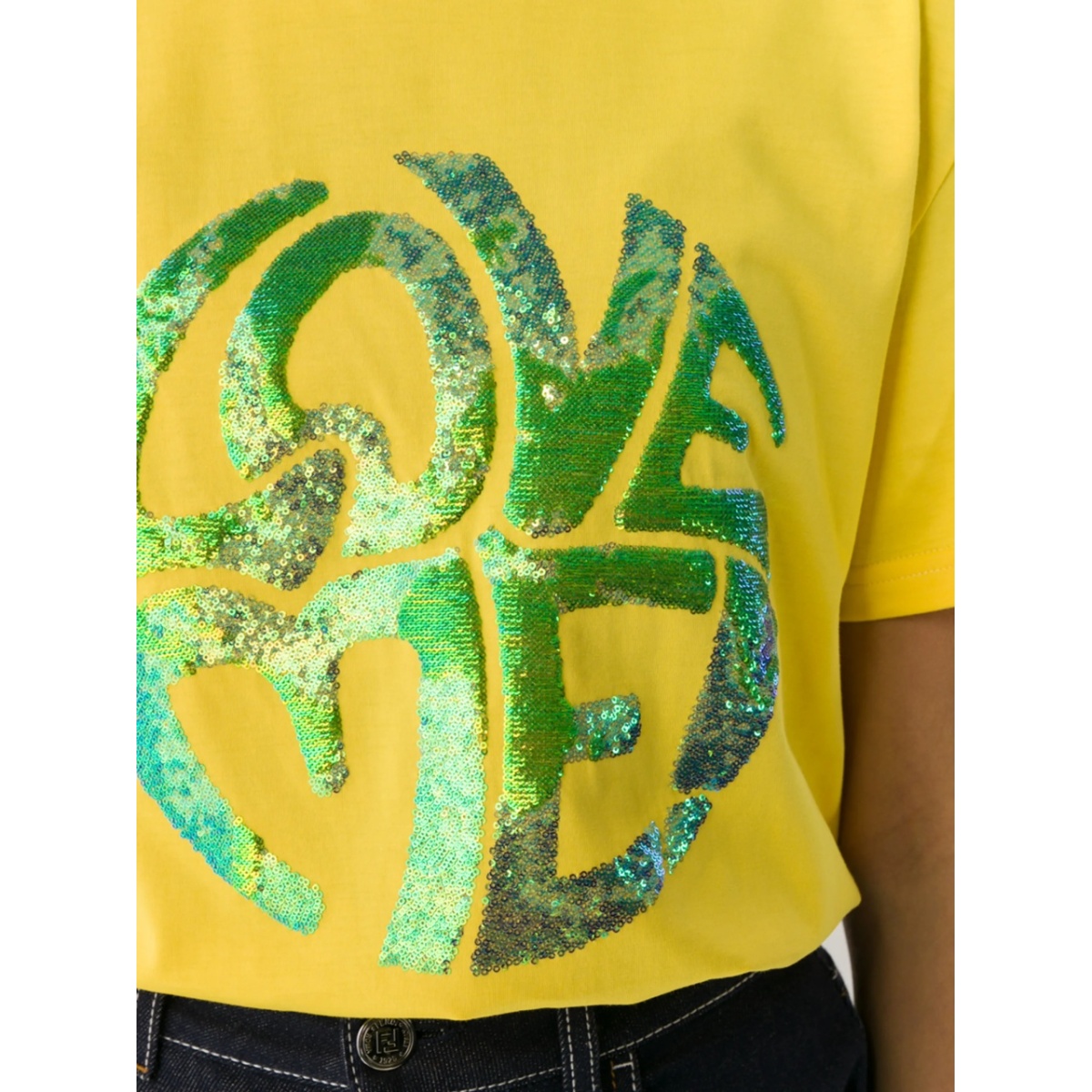 sequinned print T-shirt - Img 5