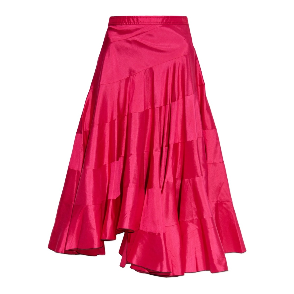 silk midi skirt
