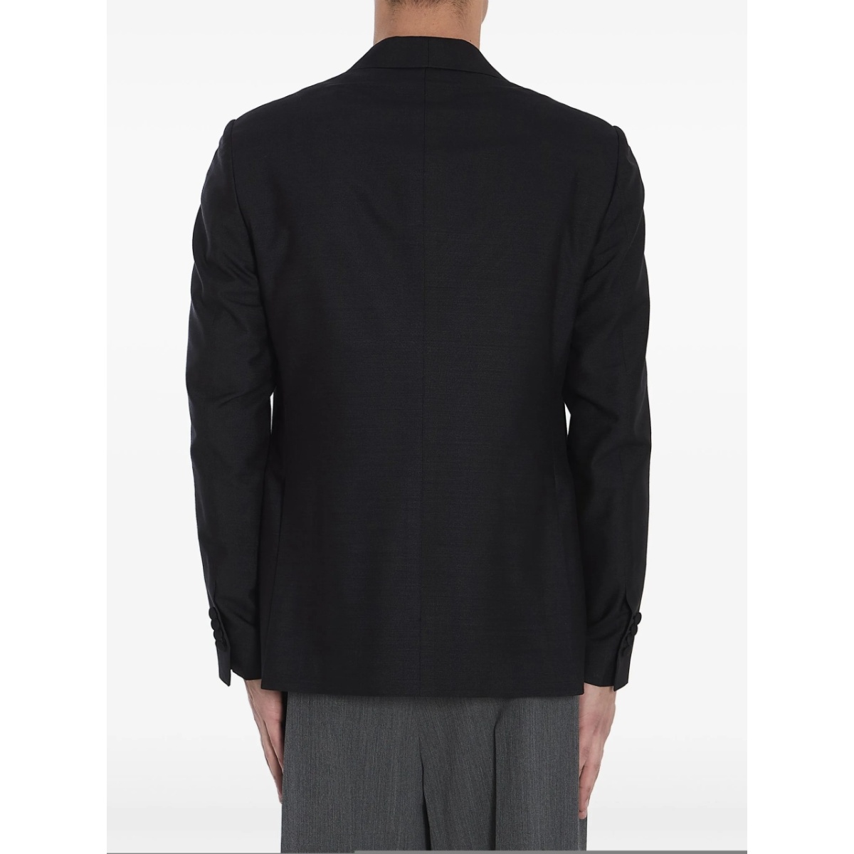 single-breasted silk blazer - Img 4