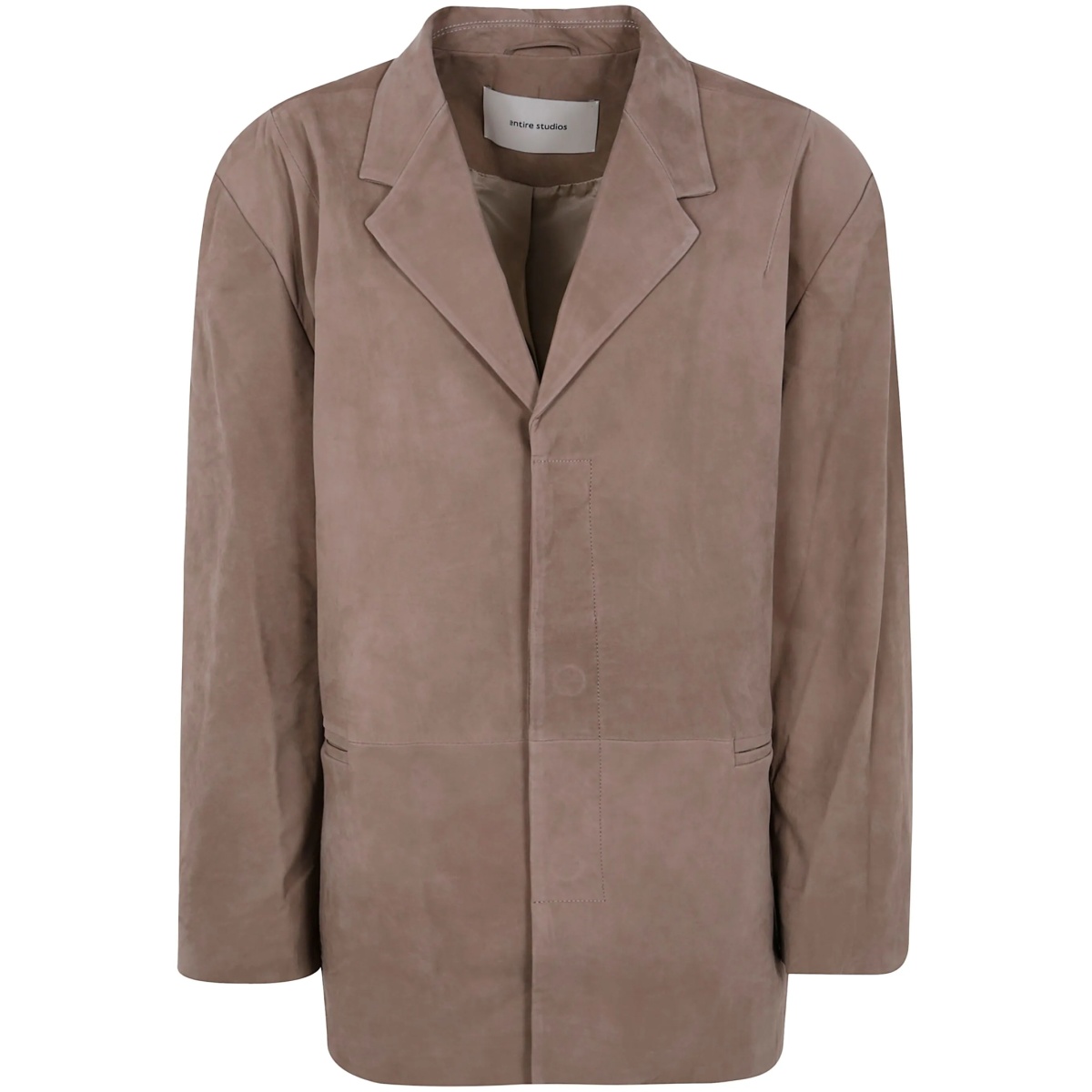 single-breasted suede blazer