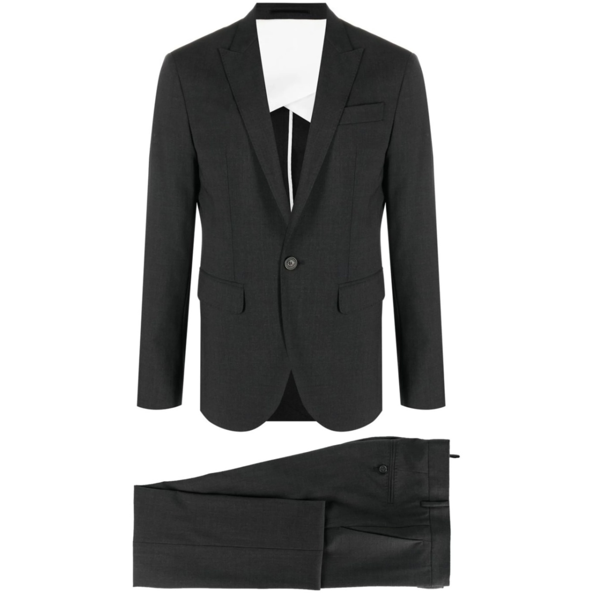 single-breasted wool-blend suit