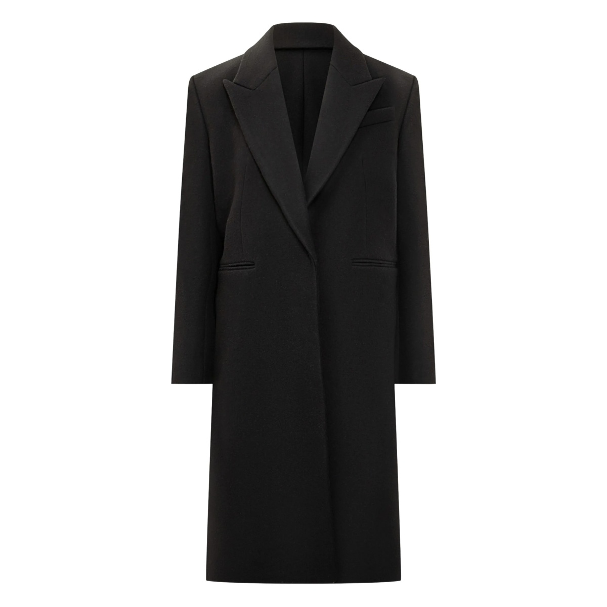 single-breasted wool coat