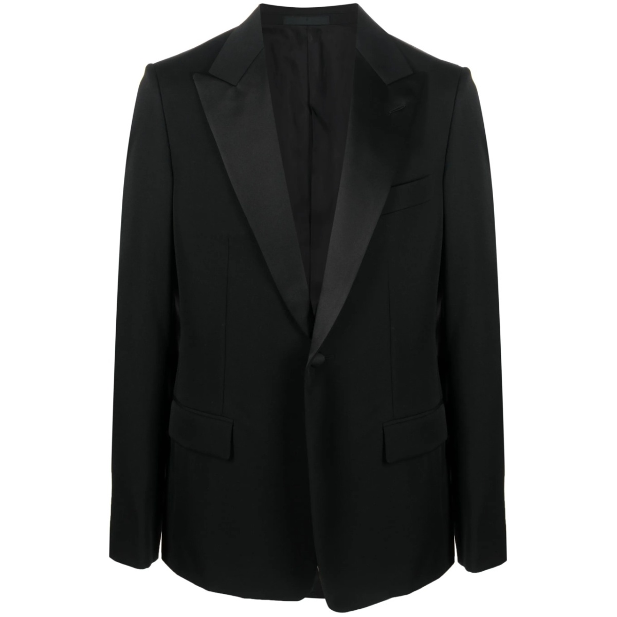 single-breasted wool tuxedo jacket