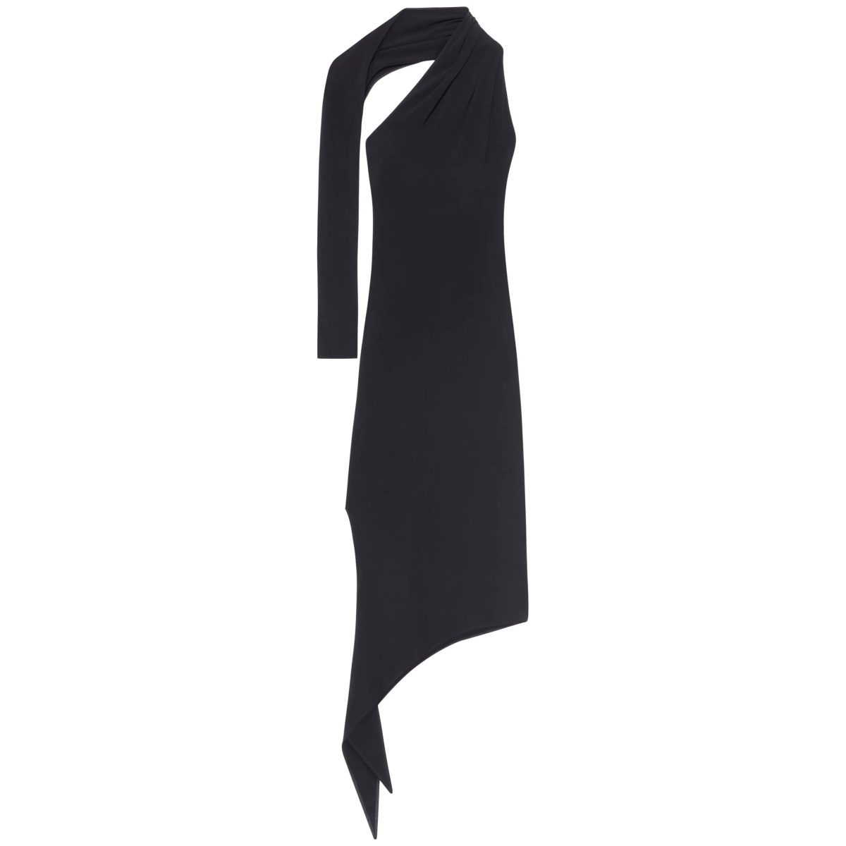 slash crepe dress