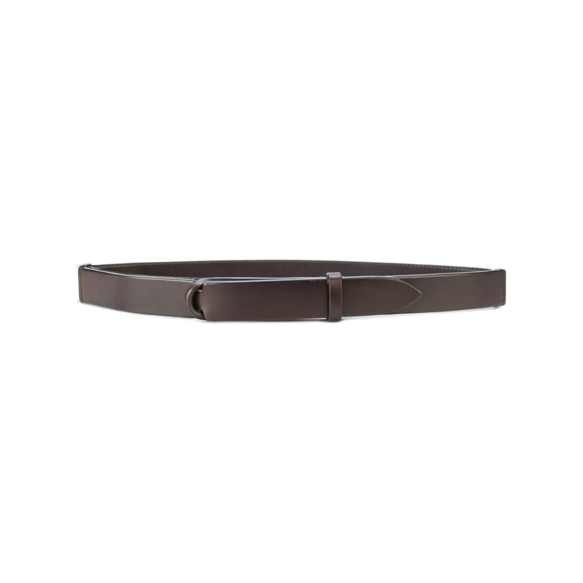 slim loop-fastening belt