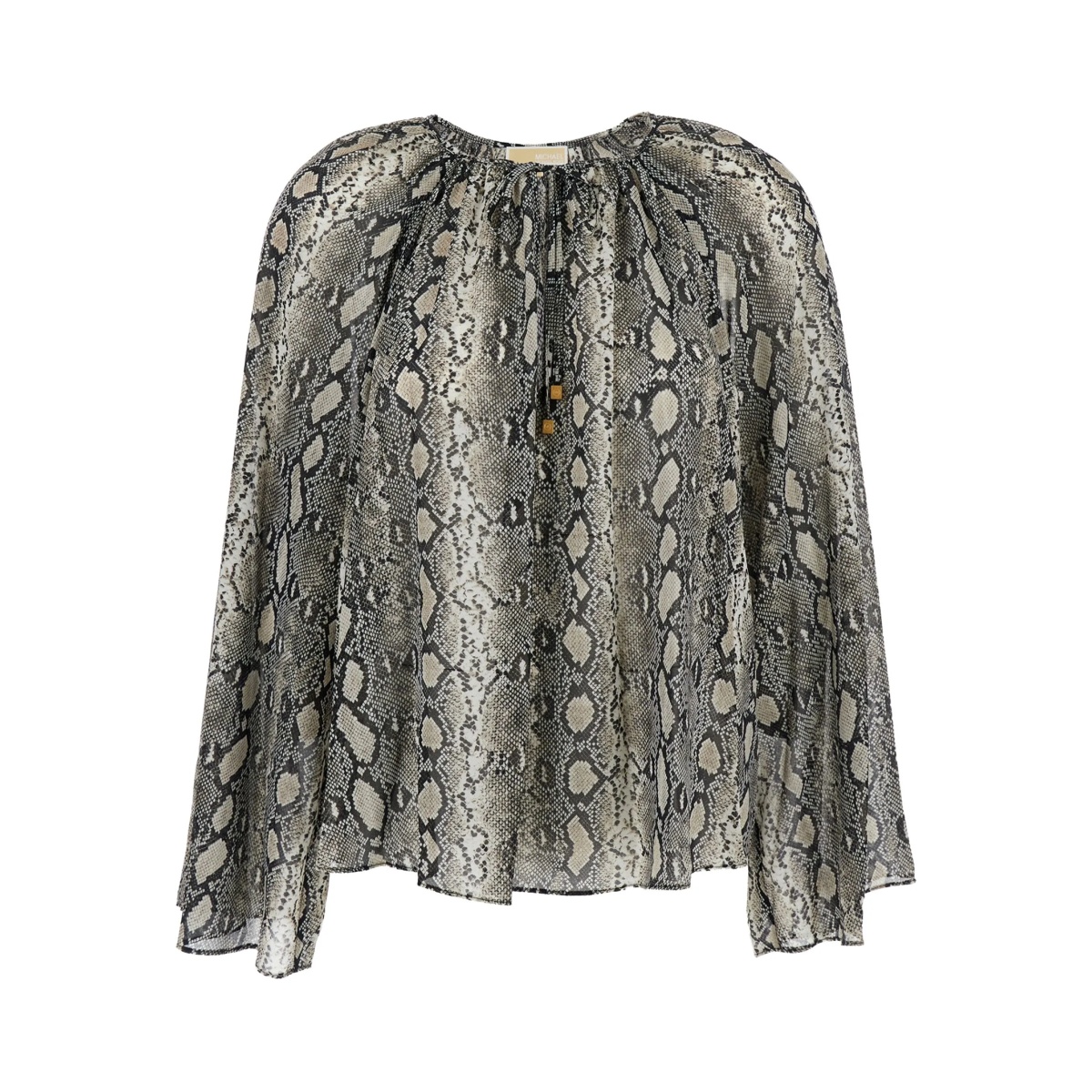 snakeskin-print blouse