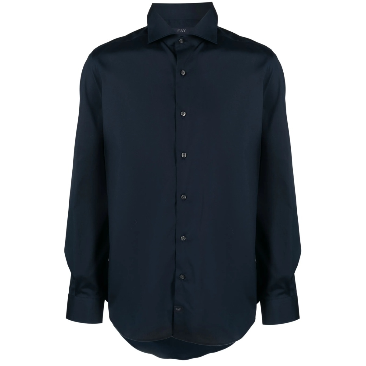 spread-collar button-up shirt