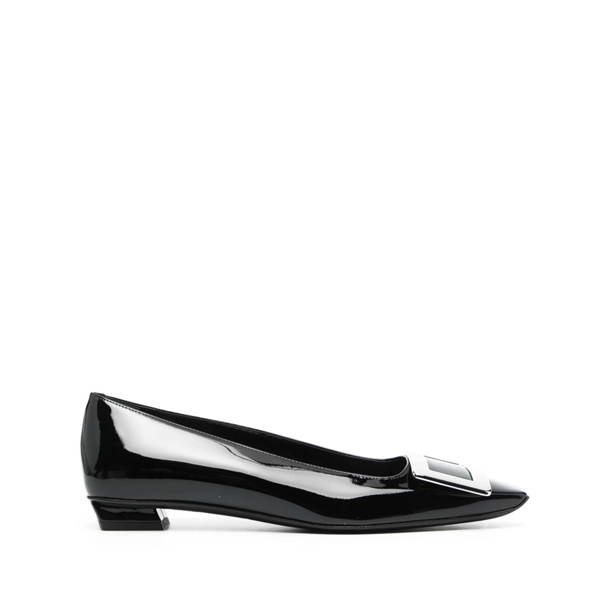 square buckle ballerina flats
