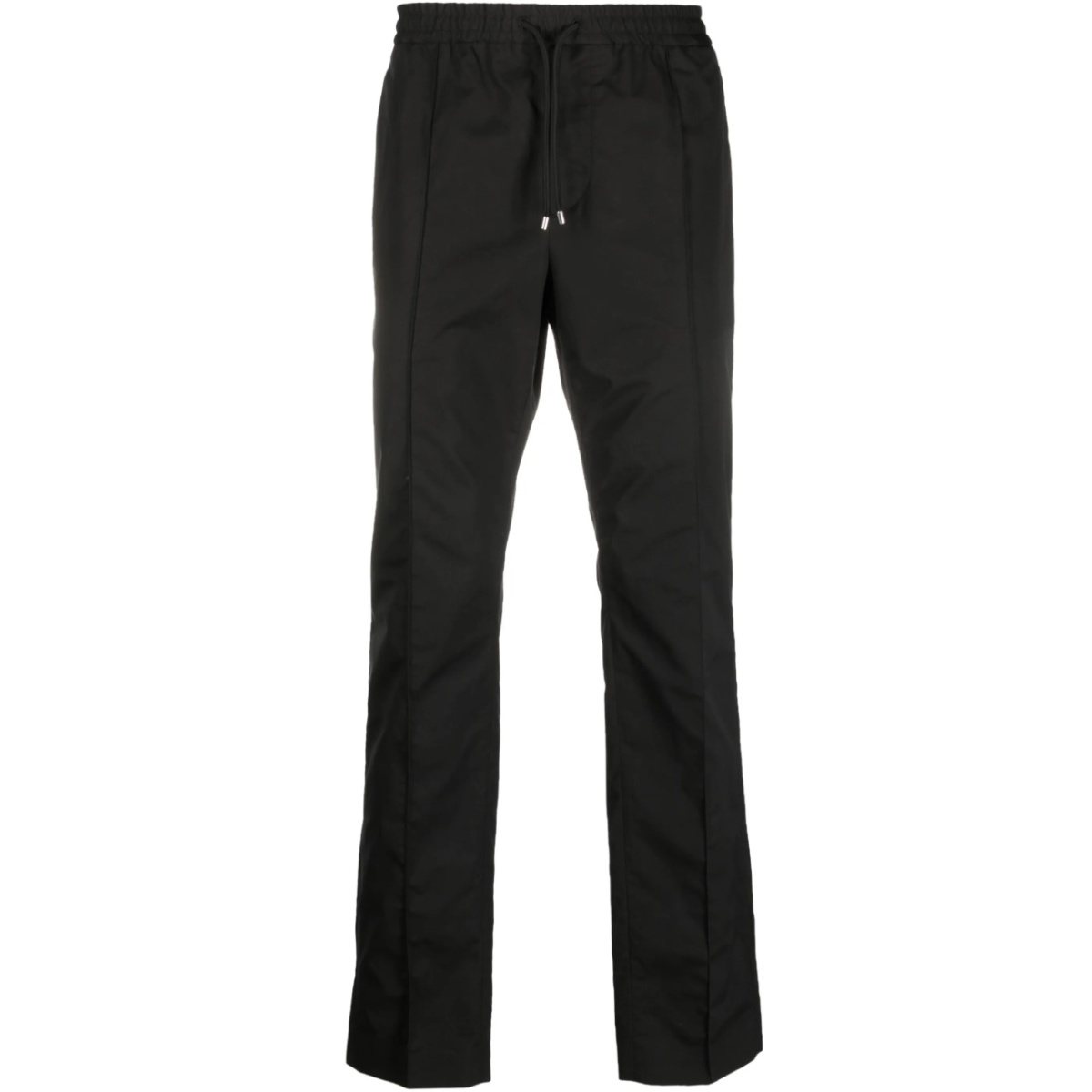 straight-leg drawstring cotton trousers