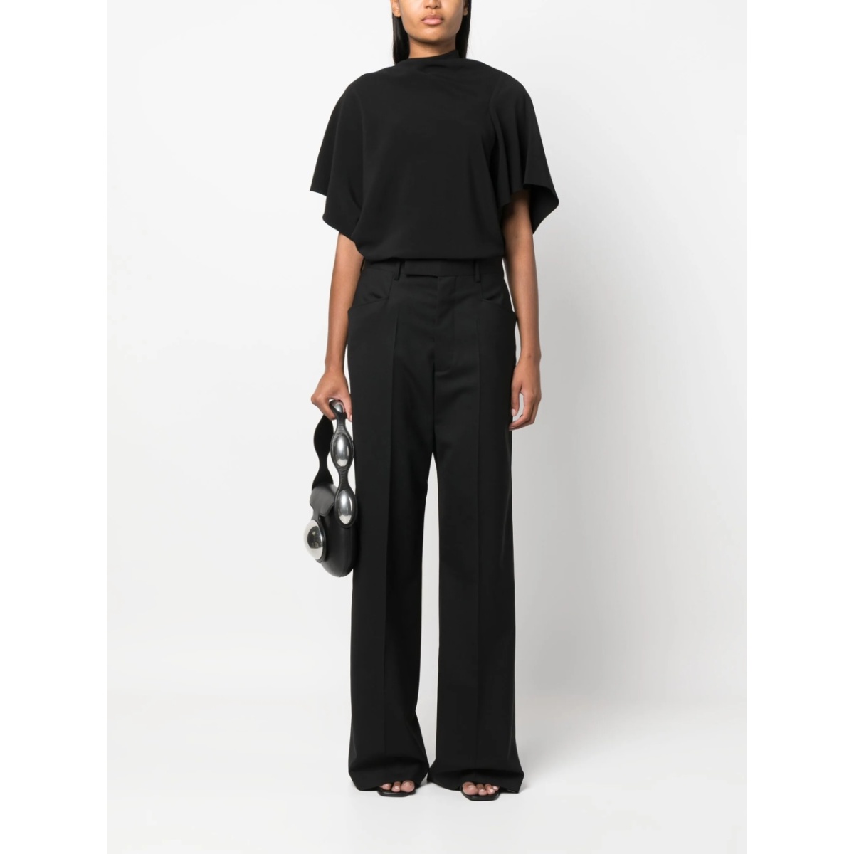 straight-leg wool tailored trousers - Img 2