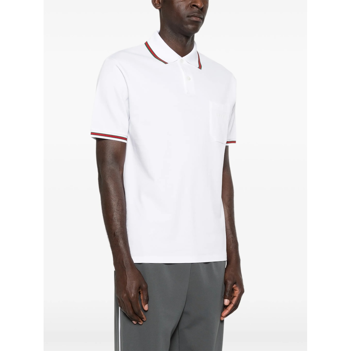 striped-detail polo shirt - Img 3