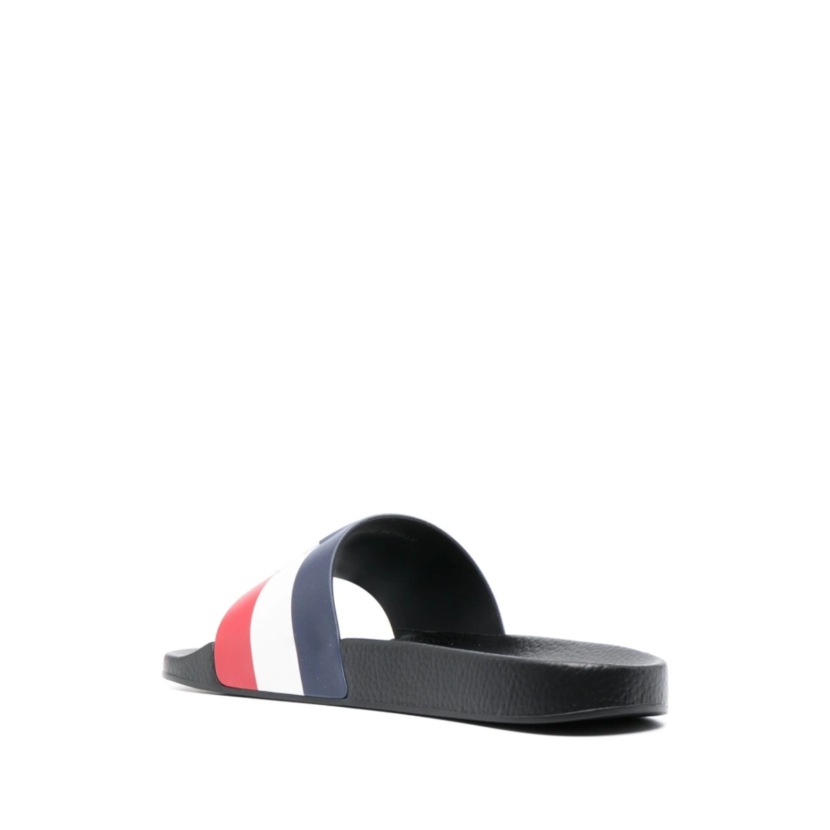 striped logo-embossed slides - Img 3