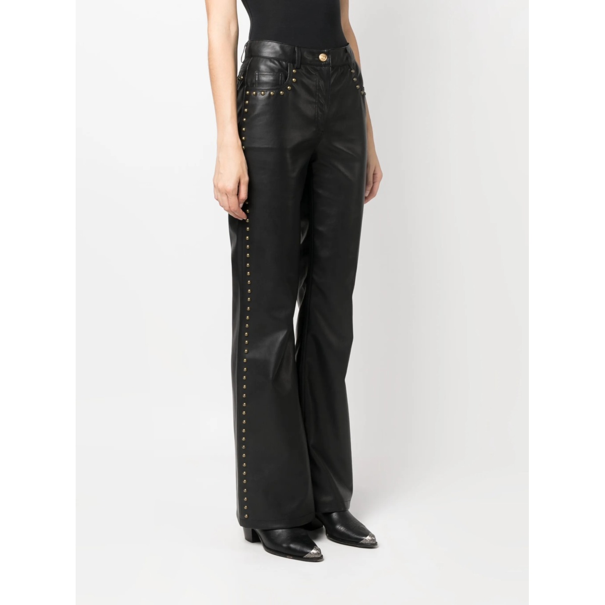 stud-detail mid-rise trousers - Img 3