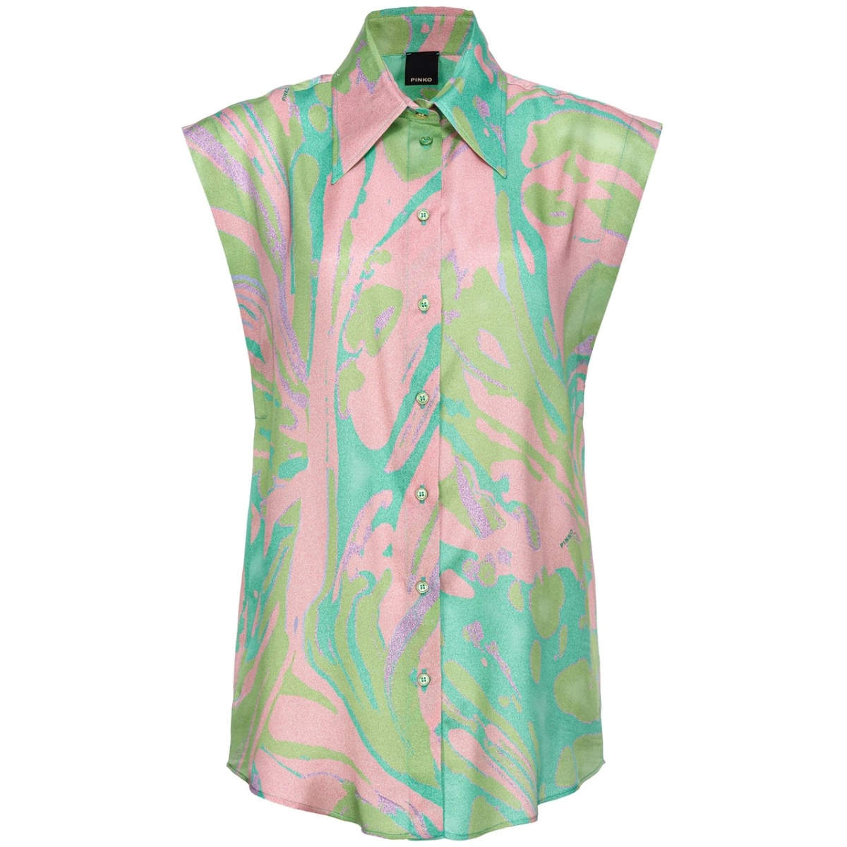 swirl-print sleeveless shirt
