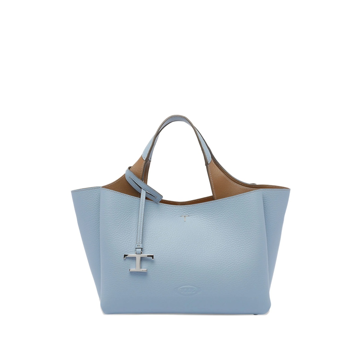 T-logo leather tote bag
