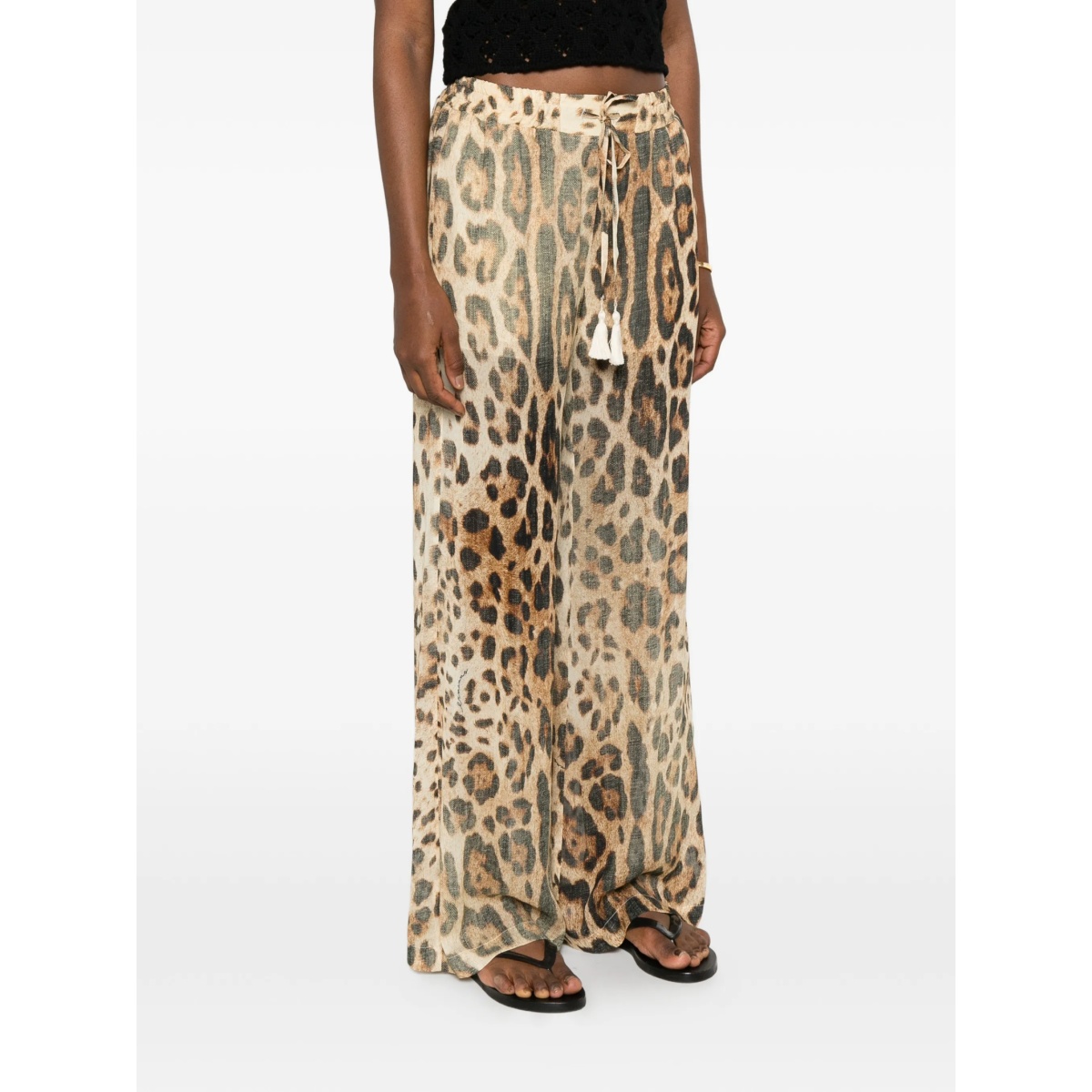 tassel leopard-print trousers - Img 3