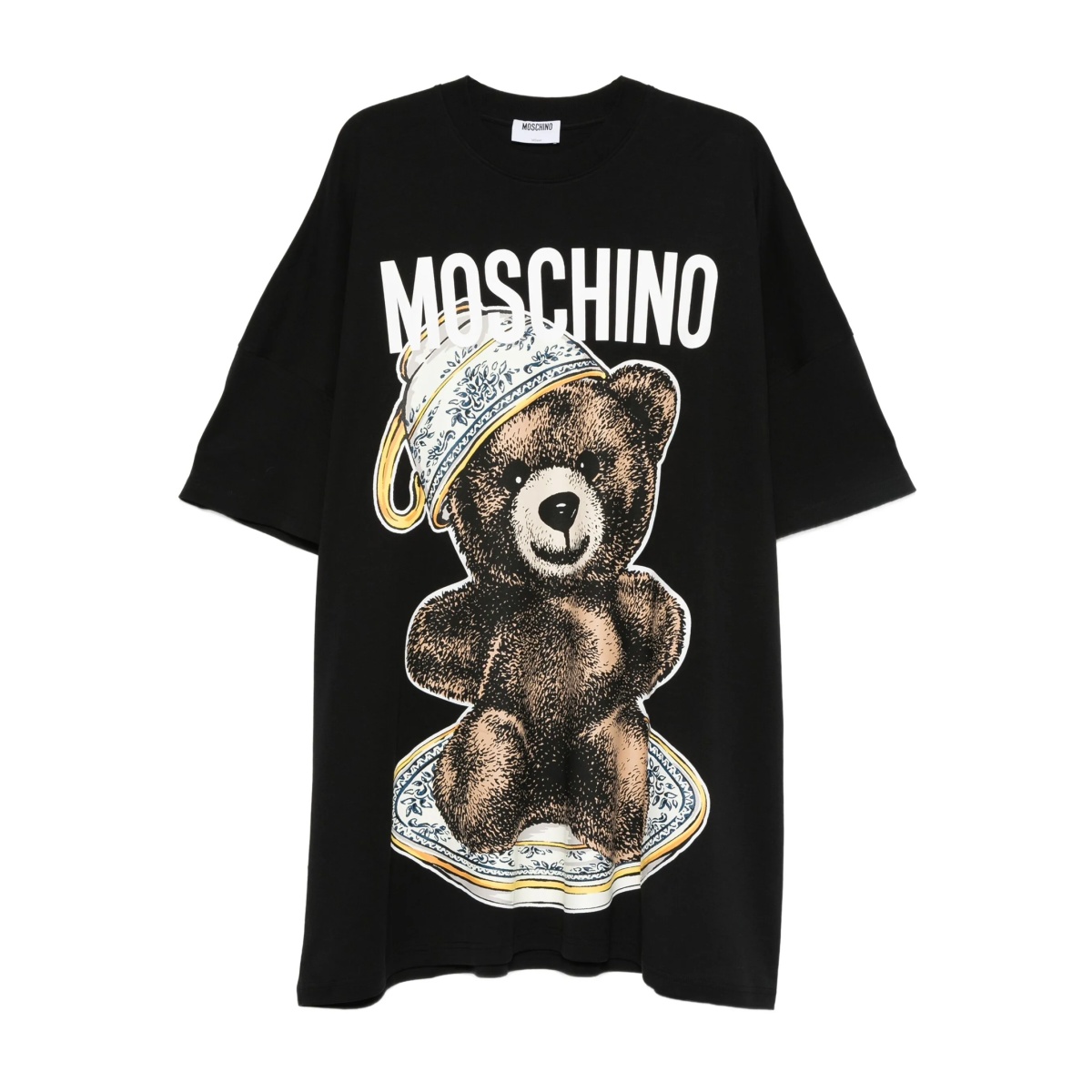 Teddy Bear-print T-shirt mini dress