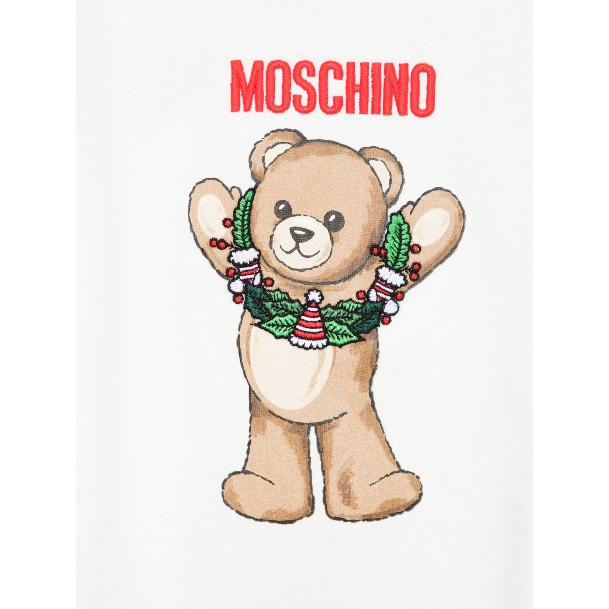 teddy-print cotton sweatshirt - Img 3