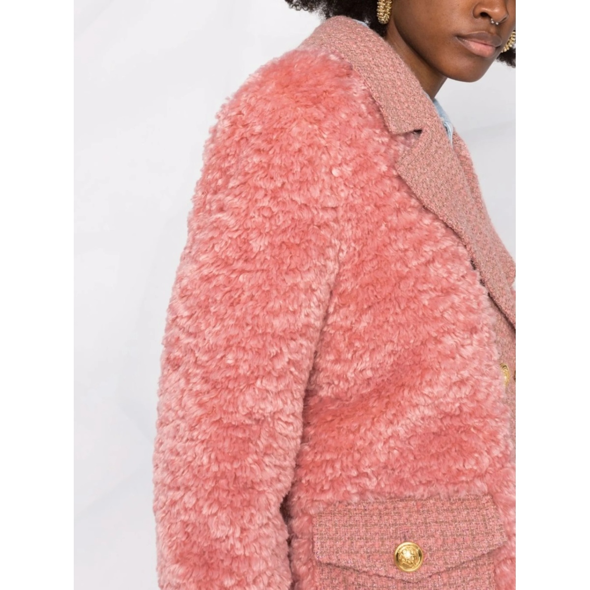 textured double-breasted blazer - Img 3