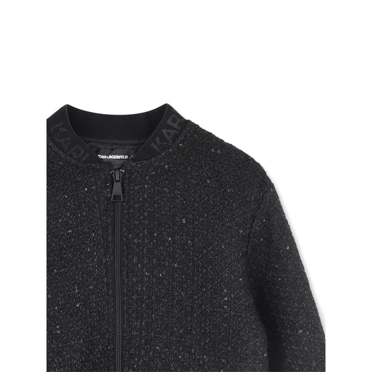 textured zip-front bomber jacket - Img 2