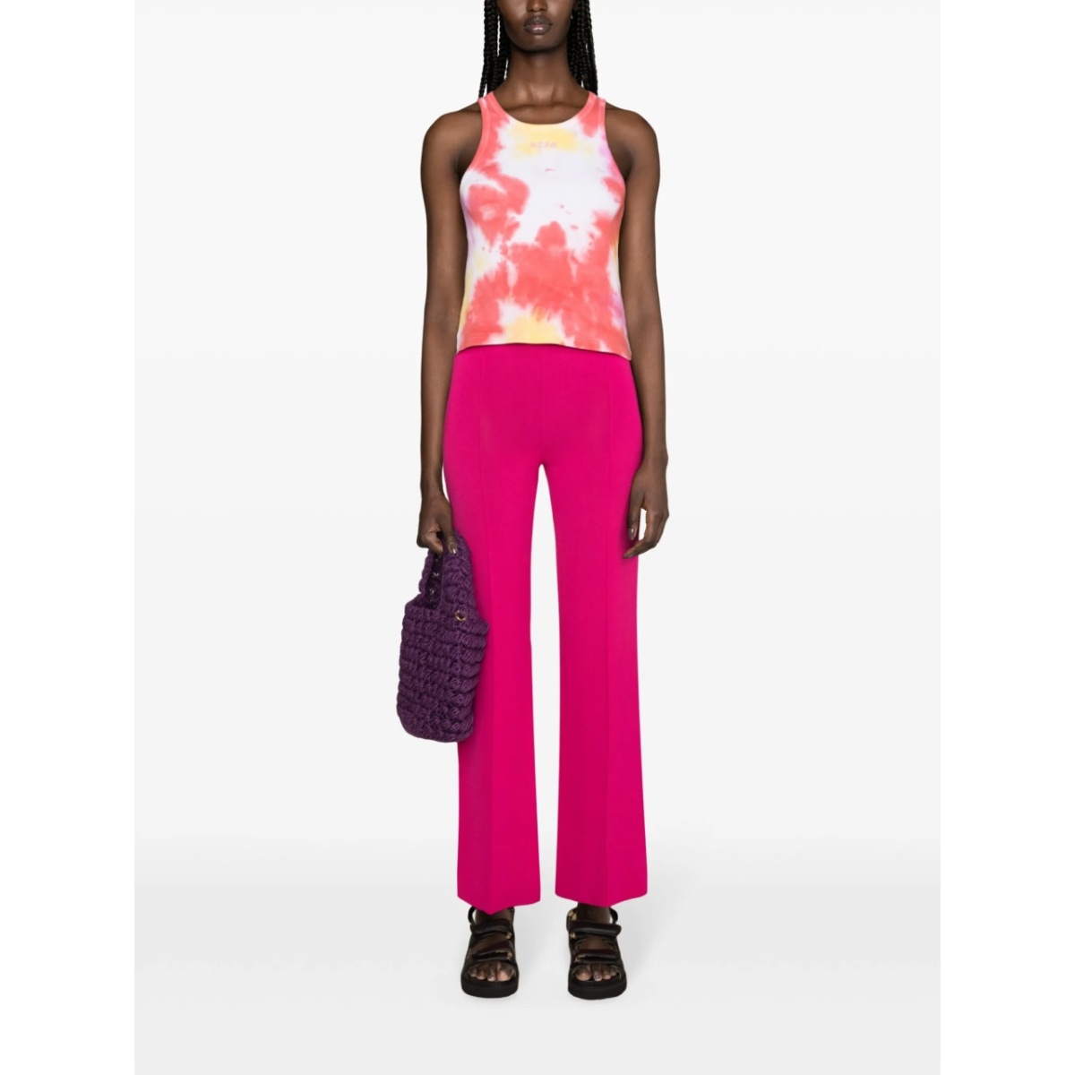 tie-dye ribbed tank top - Img 2