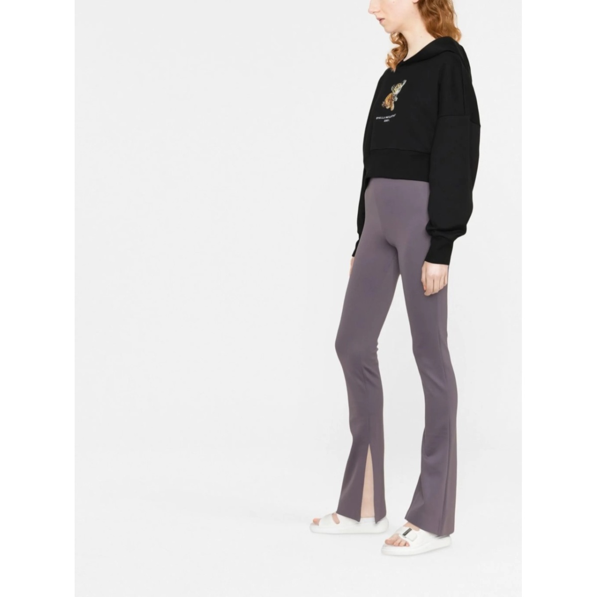 tiger-print cropped hoodie - Img 3